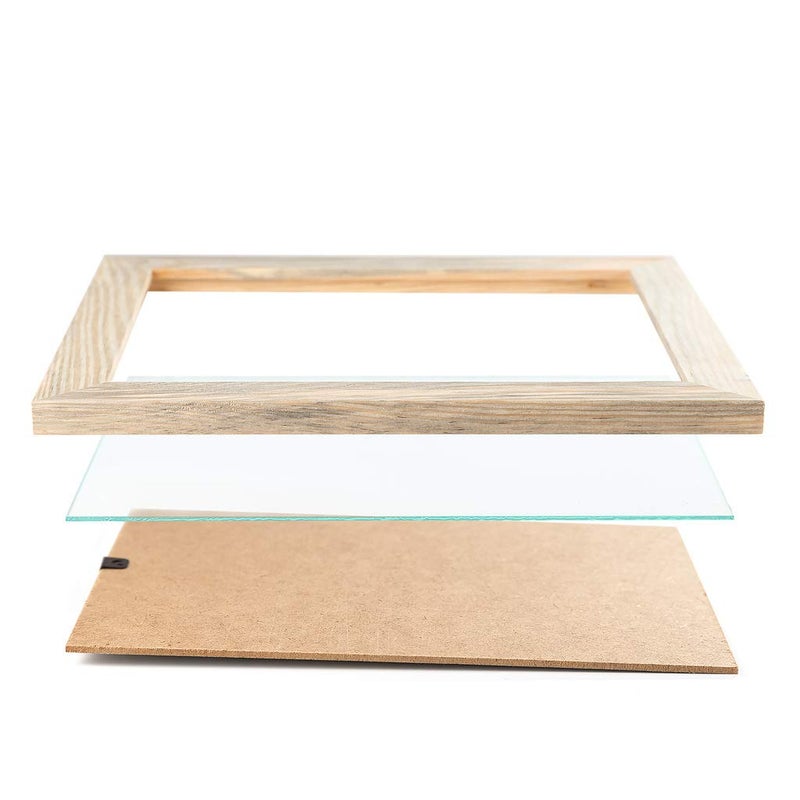 Woodside Rustic Wooden Picture Frame 11x14 Inch - Natural Solid Eco Distressed Wood for Wall Mounting Photo Frame - Image 4